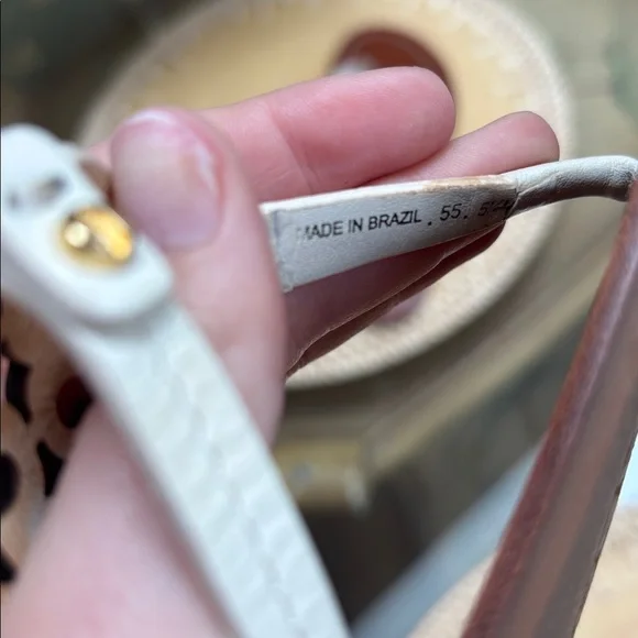 Tory Burch Cream and Brown Logo Thong Sandal size 5.5 - Picture 7 of 7